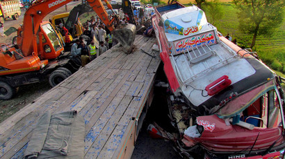 Over 50 killed in Pakistan bus, truck collision