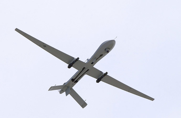 A U.S. Air Force MQ-1 Predator, unmanned aerial vehicle, armed with AGM-114 Hellfire missiles (Reuters)