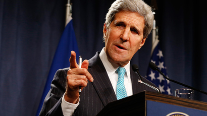 ‘Propaganda bullhorn’: John Kerry attacks RT during Ukraine address