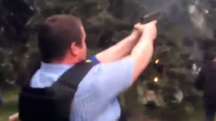 Radicals shooting at people in Odessa’s burning building caught on tape