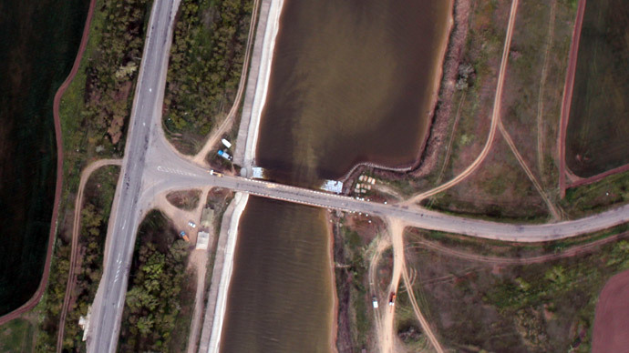 Satellite image of the North Crimean Canal
