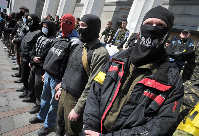 Right Sector radicals (AFP Photo/Genya Savilov)