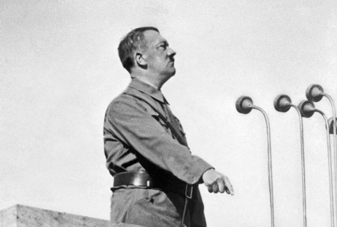German Nazi Chancellor Adolf Hitler (1889-1945) gives a speech in 1937 in an unidentified place.(AFP Photo / France Presse Voir)