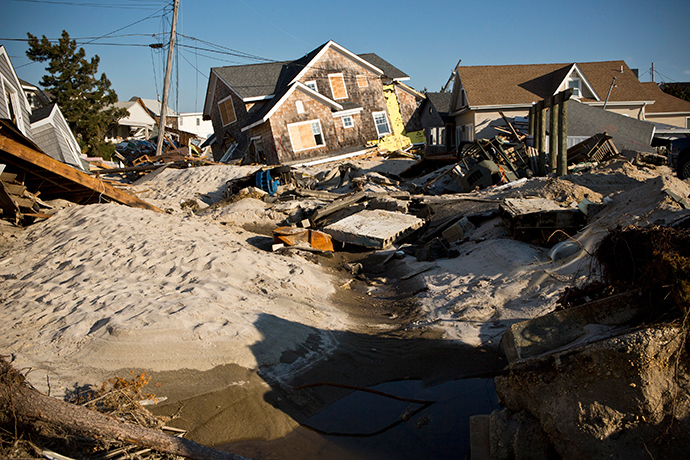 Homes destroyed by Hurricane Sandy are seen, one month after the storm made landfall, in Mantoloking, New Jersey, November 29, 2012 (Reuters / Andrew Burton)