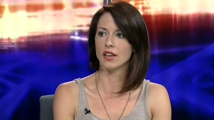 RT host Abby Martin (Image grab taken from RT video)