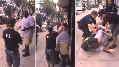 NYPD cops use illegal chokehold on suspected subway farebeater (VIDEO)