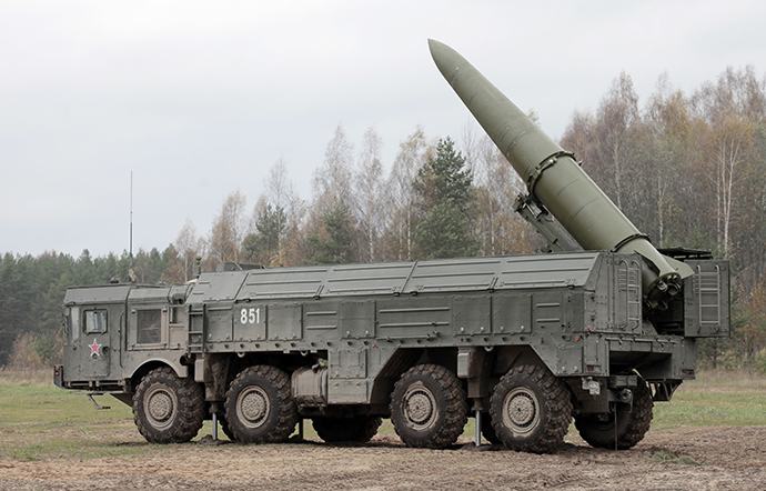 Iskander high-precision missile system in place during military exercise (RIA Novosti / Alexey Danichev)