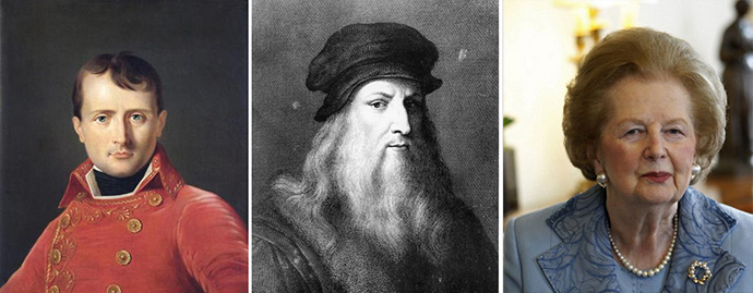 Napoleon, Leonardo, Thatcher - three major figures who allegedly skimped on their night rests.