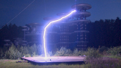 Drone captures Soviet-era ‘Tesla Tower’ lightning machine (VIDEO)