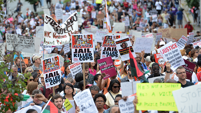Thousands protest police violence in New York, call for justice in chokehold death (PHOTOS)