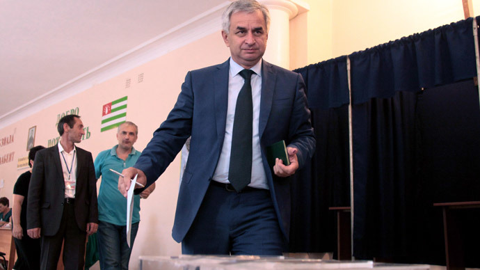 Raul Khadjimba.(AFP Photo / Ibragim Chkadua)