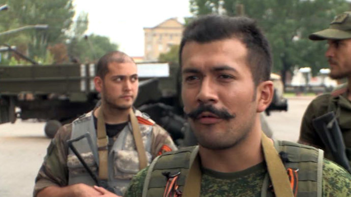 Commander of the French team in Ukraine Victor Lenfa. Screenshot from RT video 