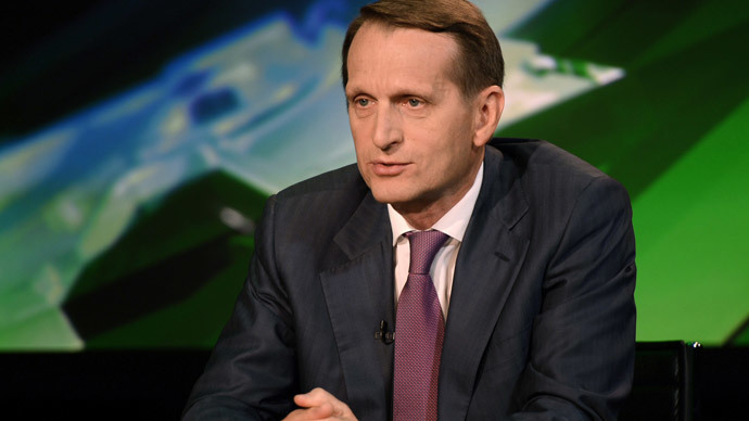 Sergey Naryshkin at RT on August 30, 2014 (Image by RIA Novosti)