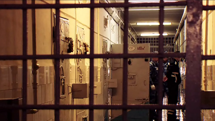 Nurpashi Kulaev in a prison in the Arctic Circle (Screenshot from RT's video)