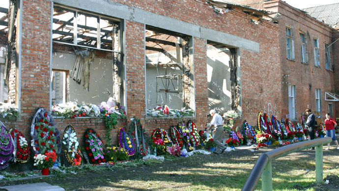School No.1 in Beslan that was seized by terrorists.(RIA Novosti / Natalya Lvova)