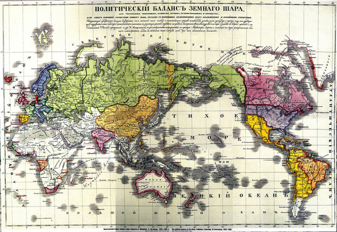 A map of the Russian Empire in 1829-1830