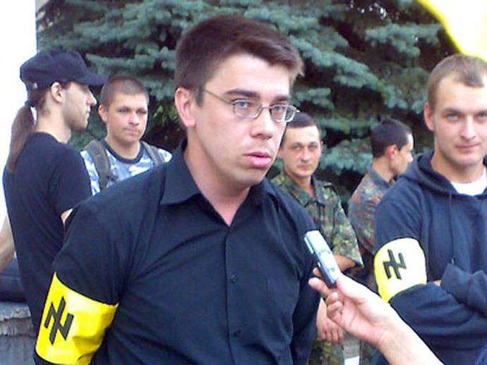 Oleh Odnorozhenko, deputy commander of the Azov Battalion.(Photo from Maydan-2014.livejournal.com)