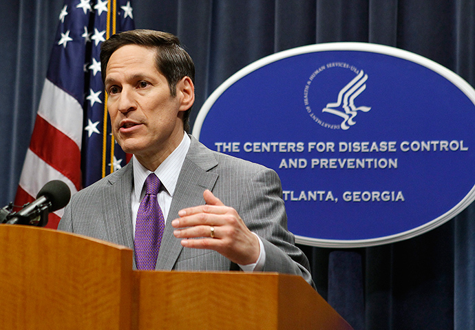 Centers for Disease Control and Prevention (CDC) Director, Dr. Thomas Frieden, speaks at the CDC headquarters in Atlanta, Georgia September 30, 2014 (Reuters / Tami Chappell)