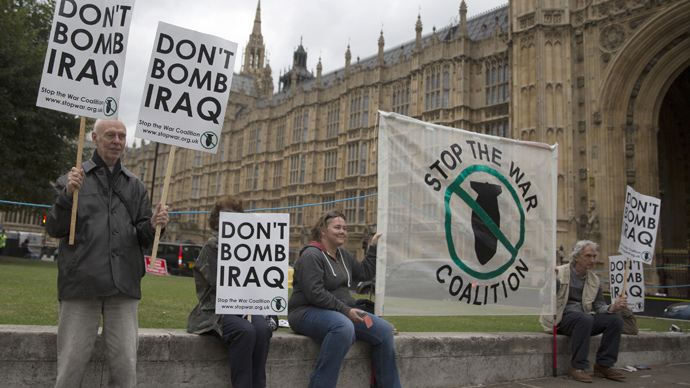 ​‘Iraq III No!’ Anti-war activists call London protest against UK airstrikes
