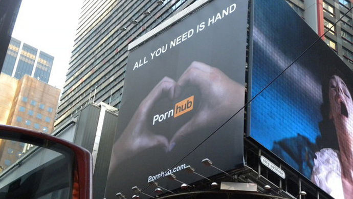 Down and out: Pornhub forced to take down controversial billboard in Times Square