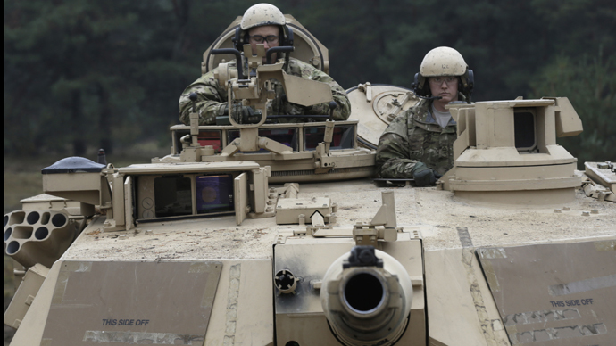 US tanks arrive in Latvia to ward off ‘perceived’ Russian threat (VIDEO)
