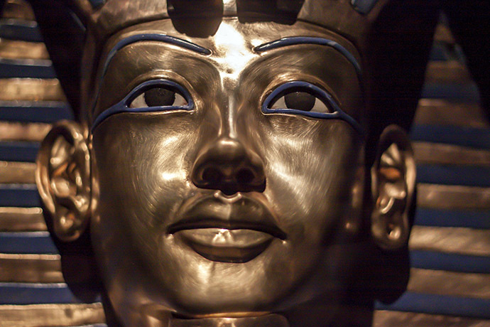 The exhibition of "Tutankhamun's tomb, the gold and the curse" is seen at the del Noreste Museum in Monterrey, State of Nuevo Leon, Mexico on March 26, 2014. (AFP Photo/Julio Cesar Aguilar)