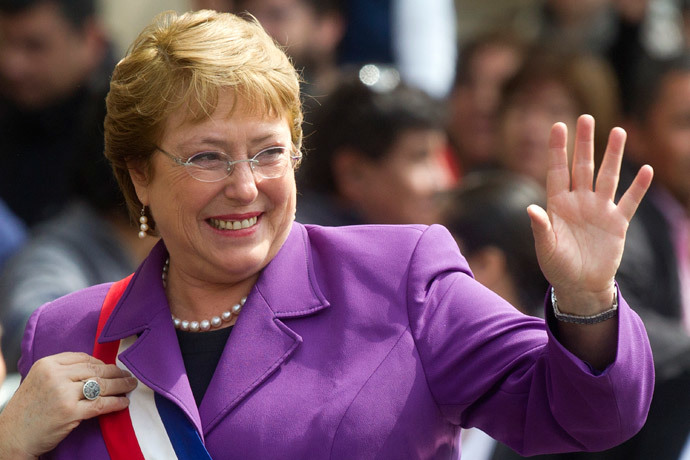 Chilean President Michelle Bachelet (AFP Photo / Claudio Reyes)
