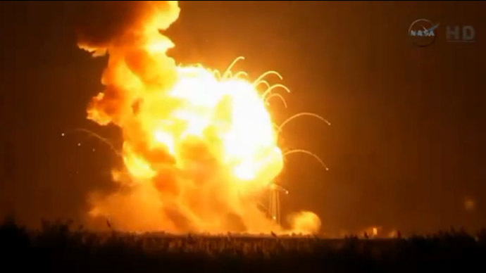 ISS-bound rocket explodes on takeoff from NASA facility in Virginia (PHOTOS, VIDEO)