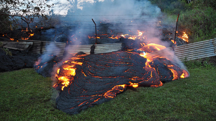 Hawaii volcano about to consume its first home, with lava meters away