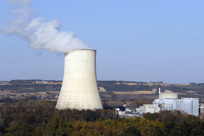 View of the cooling towers at the Golfech nuclear plant on the border of Garonne river between Agen and Toulouse, southwestern France (Reuters)