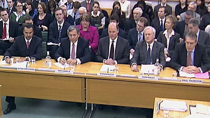 The Treasury Select Committee in London. (Reuters / Parbul TV)