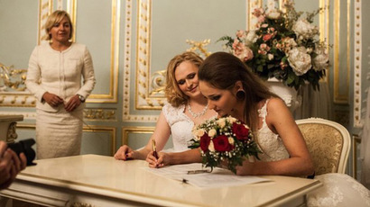 LGBT marriage? Two brides officially tie the knot in Russia (PHOTOS)