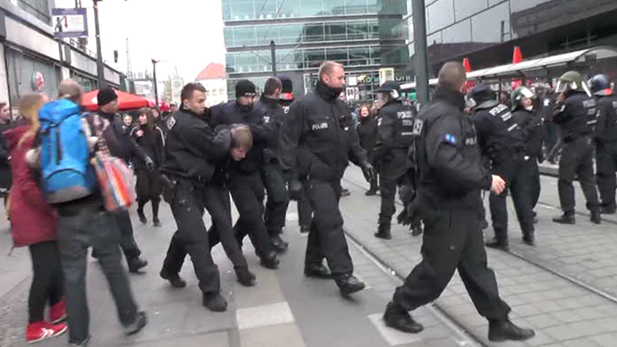 Clashes erupt in Berlin amid fall of the Wall, Kristallnacht events (VIDEO)