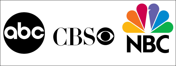 ABC, CBS and NBC logo