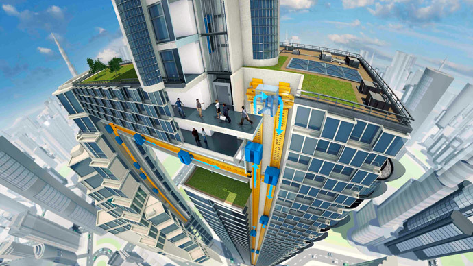 Going up and sideways! Germans invent revolutionary elevator (VIDEO)
