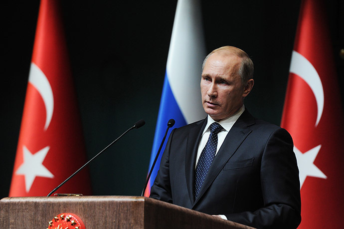 December 1, 2014. Russian President Vladimir Putin at the concluding news conference in Ankara. (RIA Novosti/Michael Klimentyev)