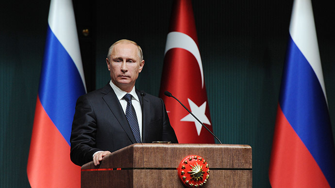 December 1, 2014. Russian President Vladimir Putin at the concluding news conference in Ankara. (RIA Novosti/Michael Klimentyev)