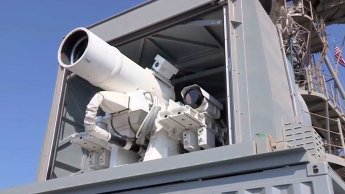 Not Sci-Fi anymore: Navy’s 'fully operational' laser gun blows up boats, drones (VIDEO)