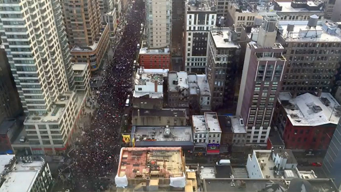 Time-lapse video shows incredible turnout at 'Millions March' in NYC