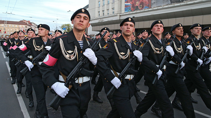 Marines ("Black Berets") in Kaliningrad. (RIA Novosti / Igor Zarembo)