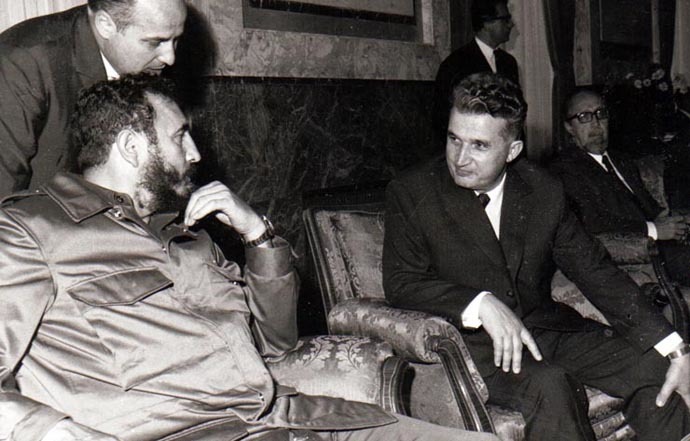 Nicolae Ceausescu and Fidel Castro (iiccr.ro/#AA052)