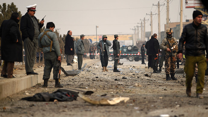 Taliban suicide bomb strikes EU vehicle near mission’s HQ in Kabul