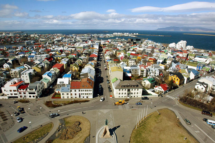 A birds view of downtown Reykjavik (AFP Photo/Odd Andersen)
