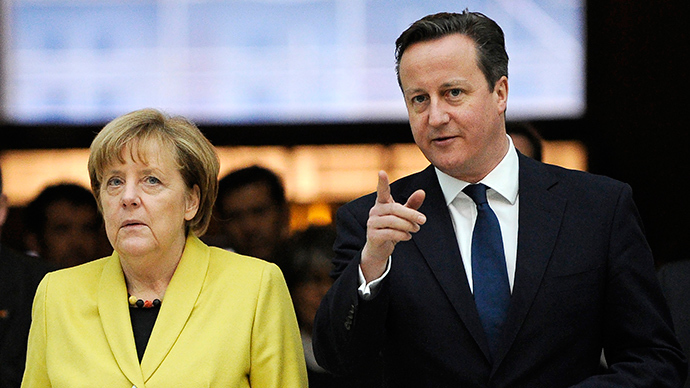 Merkel visits Cameron ahead of critical UK election