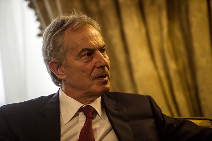 Former UK Prime Minister Tony Blair. (AFP Photo/Khaled Desouki)