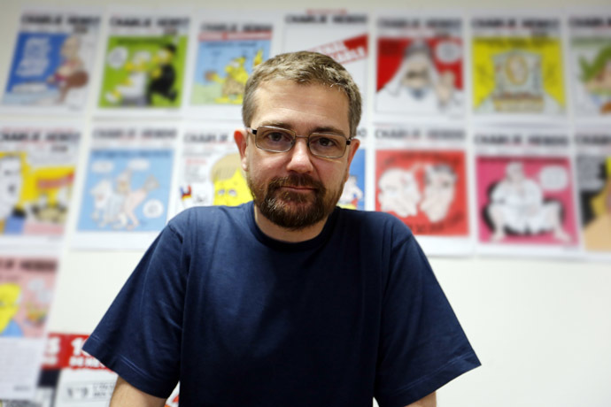 French satirical weekly Charlie Hebdo's publisher, Stephane Charbonnier. (AFP Photo/Francois Guillot)