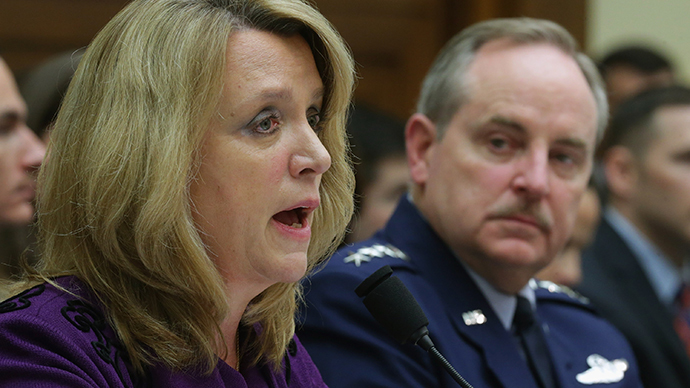 U.S. Air Force Secretary Deborah Lee James (L) and Air Force Chief of Staff Gen. Mark Welsh III (Chip Somodevilla / Getty Images / AFP)