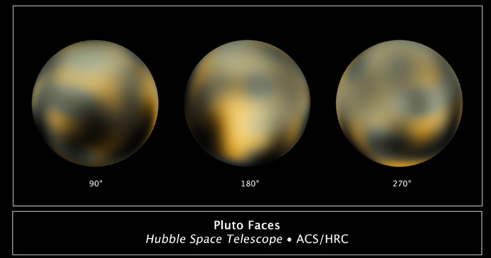 This image obtained from NASA shows the newest images of Pluto taken by the Hubble Space Telescope. (AFP Photo / NASA)