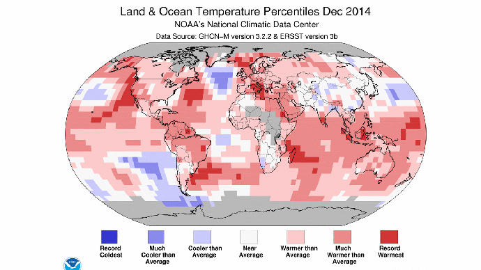 ​2014 officially hottest year on record