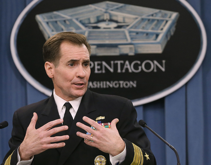Pentagon Press Secretary Rear Adm. John Kirby . (Mark Wilson / Getty Images / AFP)